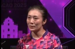 韩莹：没想到自己会取胜，下一场一分一分地战斗，争取有更好表现